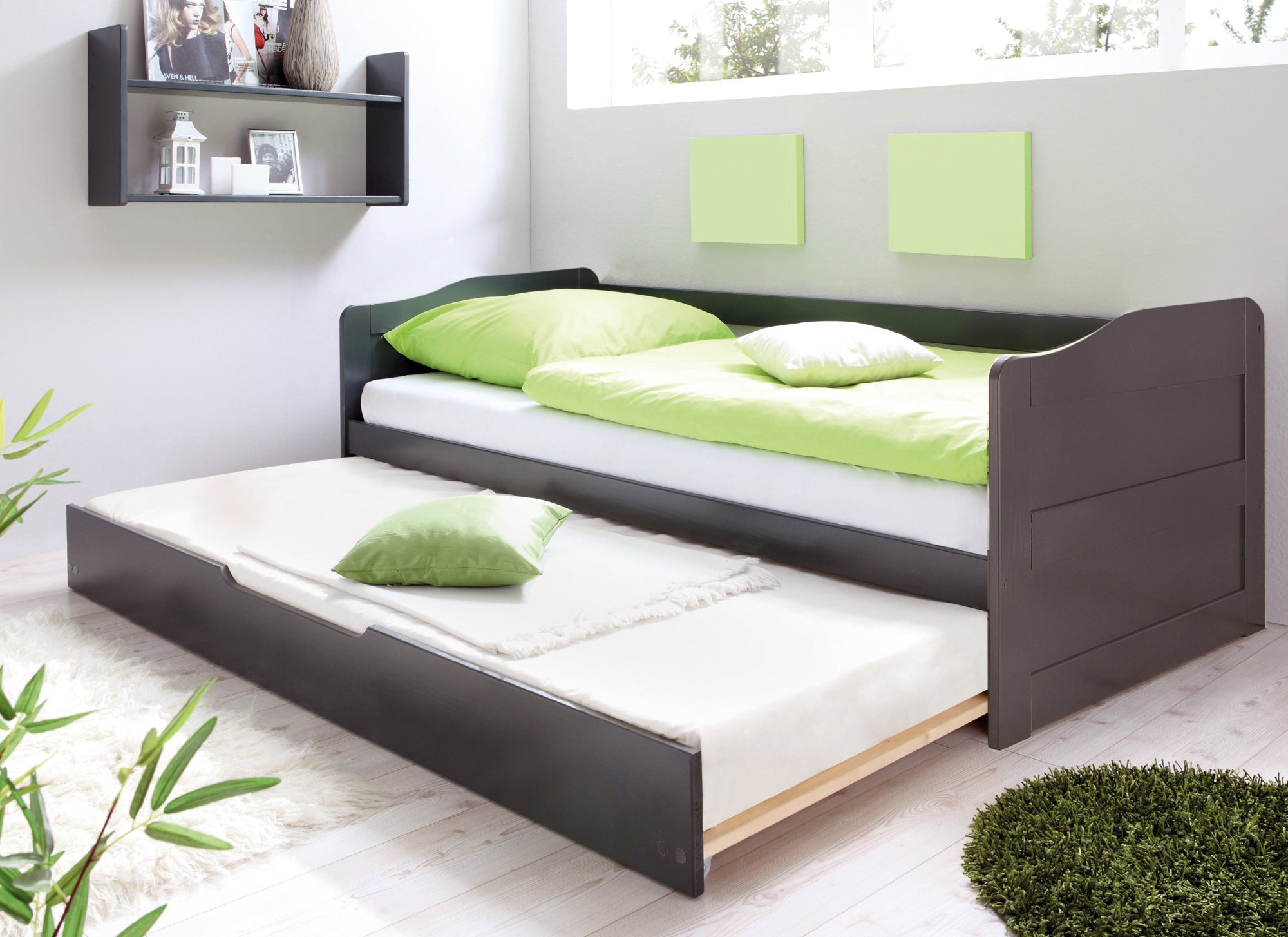 Sofabett mit Auszug Melinda Kiefer Kindermöbel | online massiv kaufen TiCAA– TiCAA